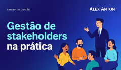 Imagem ilustrativa sobre gestão de stakeholders na prática, mostrando uma reunião de profissionais discutindo estratégias em um ambiente de escritório. O tema central é a importância de envolver e gerenciar stakeholders de forma eficaz para alcançar o sucesso nos projetos. Ideal para quem busca melhorar suas habilidades em gerenciamento de stakeholders e práticas corporativas.